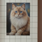 Elegant Ragdoll Cat Painting Poster