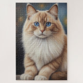 Elegant Ragdoll Cat Painting Puzzle (Vertikal)