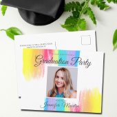 Elegant Rainbow Abschluss Foto Senior 2024 Party Postkarte