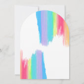 Elegant Rainbow Arch Wedding Einladung (Rückseite)