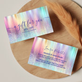 Elegant Rainbow Gradient Rabattkarte