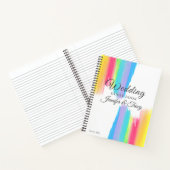 Elegant Rainbow Personalisiert LGBTQ Wedding Guest Notizblock (Innenseite)