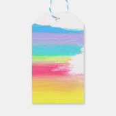 Elegant Rainbow Personalized Lesbian Bridal Shower Geschenkanhänger (Rückseite)