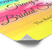 Elegant Rainbow Personalized Lesbian Bridal Shower Poster (Ecke)
