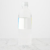 Elegant Rainbow Personalized Lesbian Bridal Shower Wasserflaschenetikett (Rückseite)