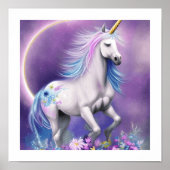 Elegant Rainbow Unicorn Poster (Vorne)