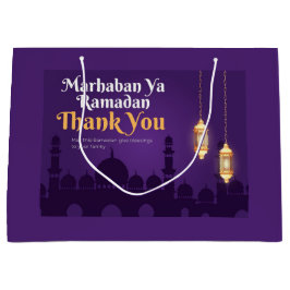 Elegant Ramadan Greetings- Gold Ramadan Kareem Große Geschenktüte