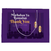 Elegant Ramadan Greetings- Gold Ramadan Kareem Große Geschenktüte (Rückseite)
