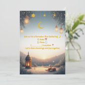 Elegant Ramadan Iftar Invitation 🌙 Gold & Navy Is Einladung (Stehend Vorderseite)