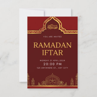 Elegant Ramadan Iftar Invitation | Modern Islamic  Karte