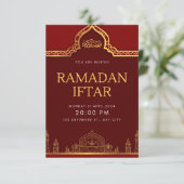 Elegant Ramadan Iftar Invitation | Modern Islamic  Karte (Stehend Vorderseite)