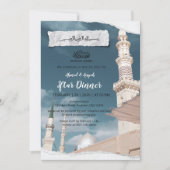 Elegant Ramadan Iftar Invitation with White Mosque Einladung (Vorderseite)