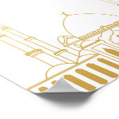 Elegant Ramadan Kareem Mosque Wall Art Poster (Ecke)