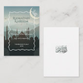 Elegant Ramadan Kareem Personalized Islamic greeti Mitteilungskarte (Vorne/Hinten)