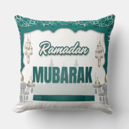Elegant Ramadan Mubarak Throw Pillow Kissen