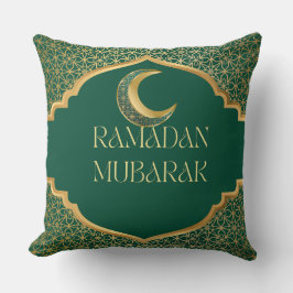 Elegant Ramadan Mubarak Throw Pillow Kissen