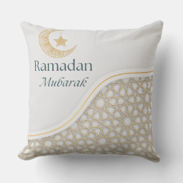 Elegant Ramadan Mubarak Throw Pillow Kissen