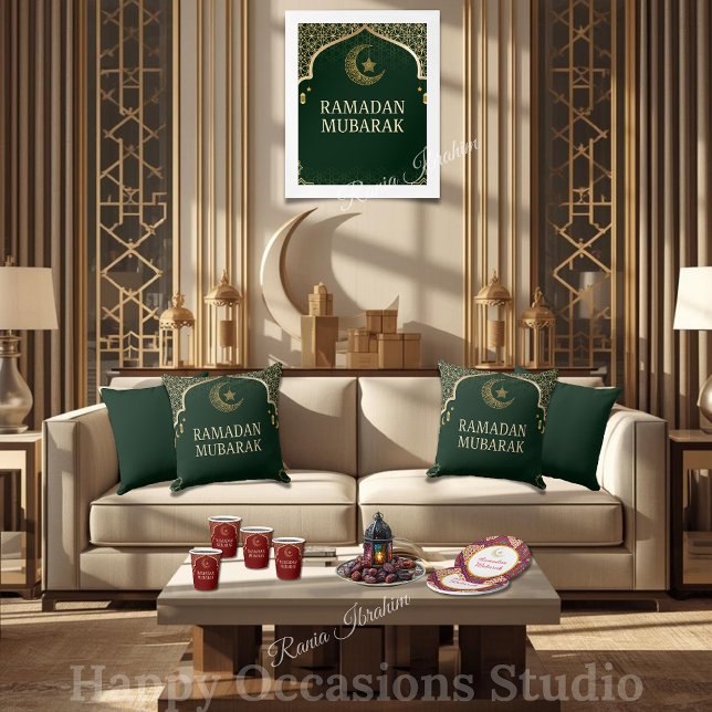 Elegant Ramadan Mubarak Throw Pillow Kissen (Von Creator hochgeladen)