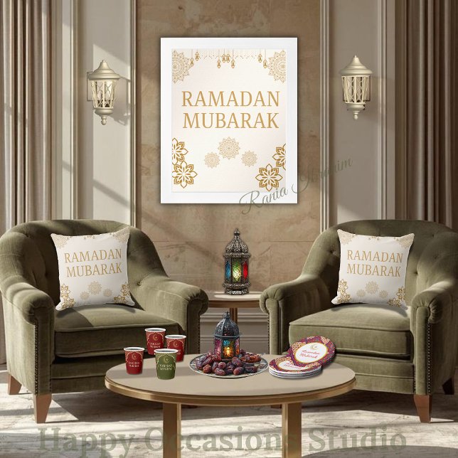 Elegant Ramadan Mubarak Throw Pillow Kissen (Von Creator hochgeladen)