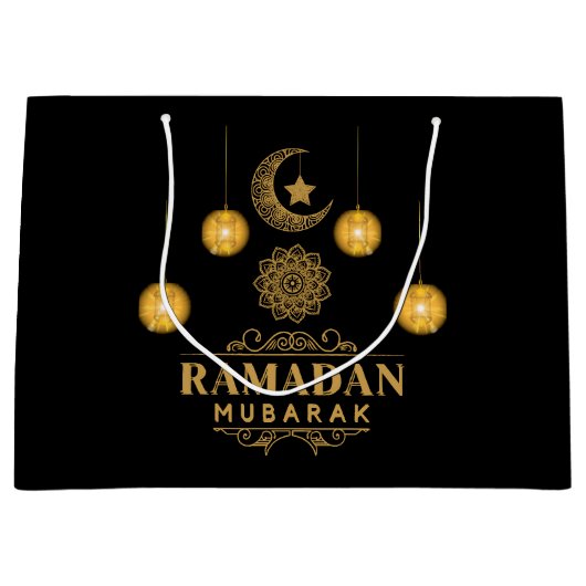 Elegant Ramadan Nights- Eid Mubarak 2026 Holiday Große Geschenktüte (Vorderseite)