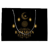 Elegant Ramadan Nights- Eid Mubarak 2026 Holiday Große Geschenktüte (Rückseite)