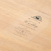 Elegant Ranch Western Country Cowboy Wedding Acryleinladungen (Ablage )