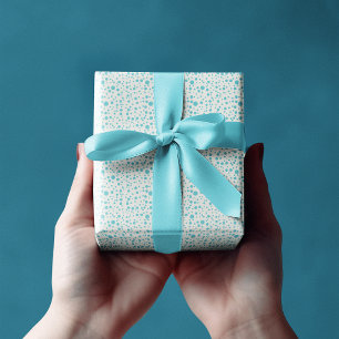 Elegant Random Sized Blue Polka Dots Geschenkpapier