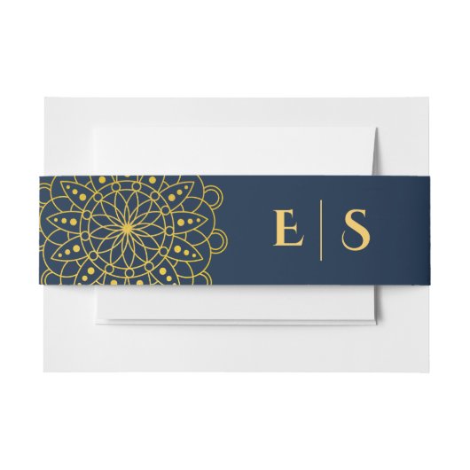 Elegant Rangoli Indian Wedding Einladungsbanderole (Vorderseite Beispiel)