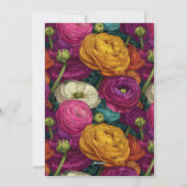 Elegant Ranunculus Aesthetic Birthday Celebration Einladung (Rückseite)