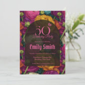 Elegant Ranunculus Aesthetic Birthday Celebration Einladung (Stehend Vorderseite)