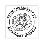 Elegant Ranunculus Bloom Library Name Permastempel (Design)