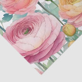 Elegant Ranunculus floral in Soft Hues Seidenpapier (Ausschnitt)