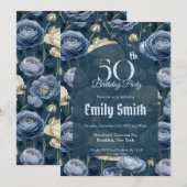 Elegant Ranunculus Floral Surprise Birthday Party Einladung (Vorne/Hinten)