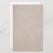 Elegant Raw Linen Minimalistische Stationierung Briefpapier (Vorne/Hinten)