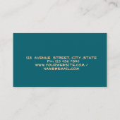 Elegant Real Anwesen Broker House Roof Green Visitenkarte (Rückseite)