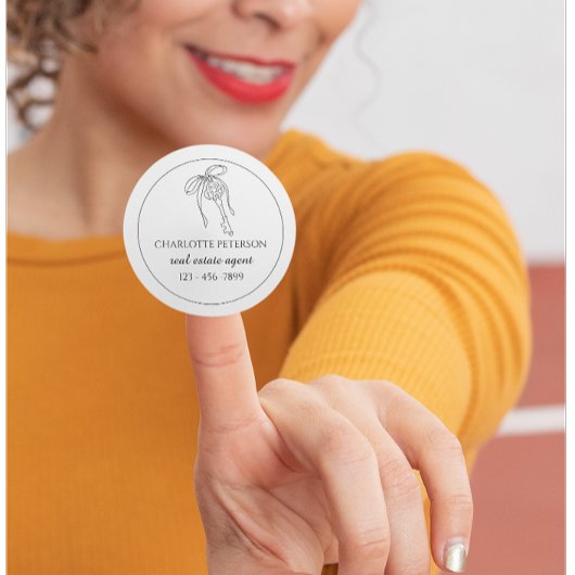 Elegant Real Anwesen Realtor Runder Aufkleber