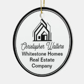 Elegant Real Estate Company Customized Realtor Keramik Ornament (Links)