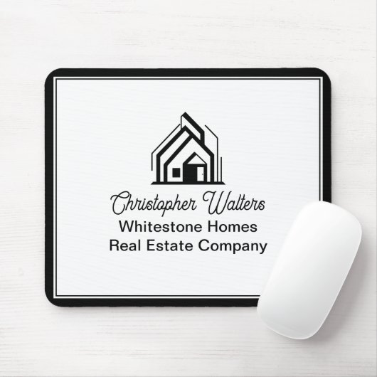 Elegant Real Estate Company Customized Realtor Mousepad (Mit Mouse)