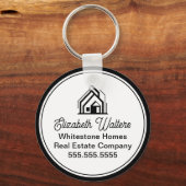 Elegant Real Estate Company Customized Realtor Schlüsselanhänger (Vorderseite)