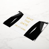 Elegant Real Gold Foil Gay Wedding retten das Datu Folieneinladung (Gedreht)