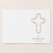 Elegant Real Gold Foil Junge Folienkarte (Innenseite)