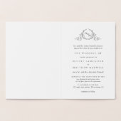Elegant Real Silver Foil Monogram, formelle Hochze Folienkarte (Innenseite)