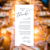 Elegant Reception "Welcome and Thanks" Guest Card Programm