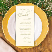 Elegant Reception "Welcome and Thanks" Guest Card Programm