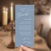 Elegant Reception "Welcome and Thanks" Guest Card Programm
