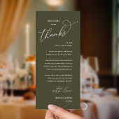 Elegant Reception "Welcome and Thanks" Guest Card Programm