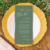 Elegant Reception "Welcome and Thanks" Guest Card Programm