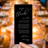 Elegant Reception "Welcome and Thanks" Guest Card Programm