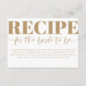 Elegant Recipe Bride to Be Calligraphy Begleitkarte (Vorderseite)