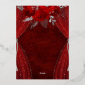 Elegant red 16 . Geburtstag Einladung (Rückseite)